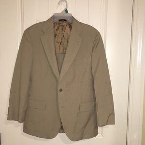Brooks Brothers khaki suit. NEW WITHOUT TAGS